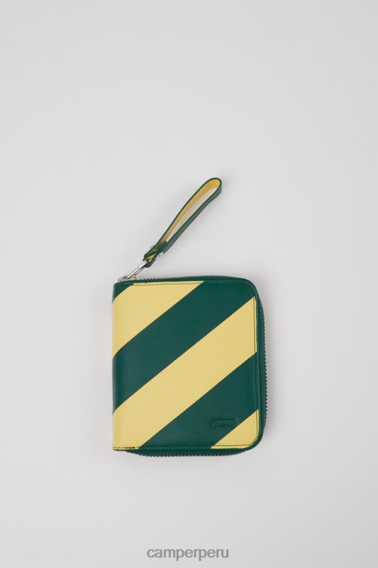 verde BX6281866 Camper cartera de diseño de piel verde mosa y amarillo