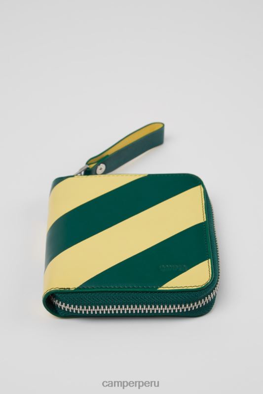 verde BX6281866 Camper cartera de diseño de piel verde mosa y amarillo