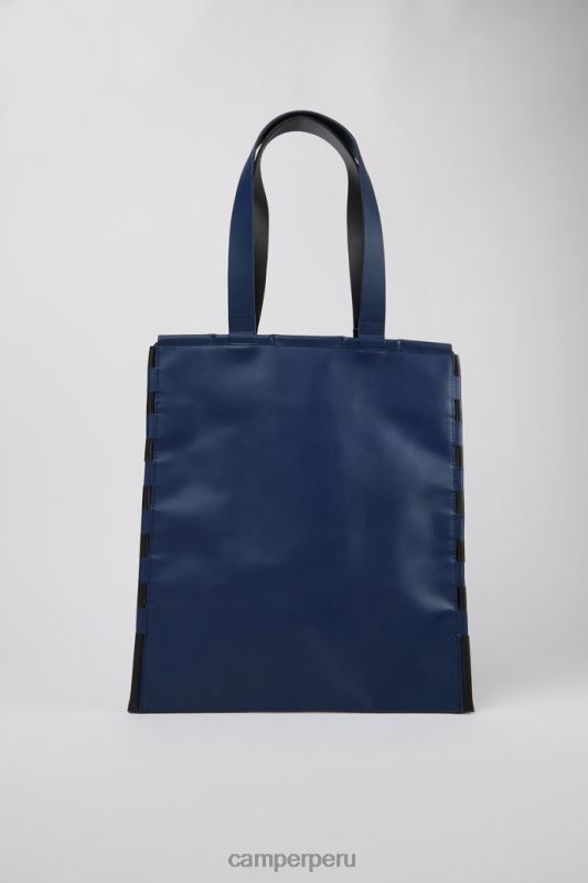 azul BX6281766 Camper bolsos de corbata bolso tote plano azul y negro novedades