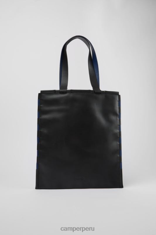 azul BX6281766 Camper bolsos de corbata bolso tote plano azul y negro novedades