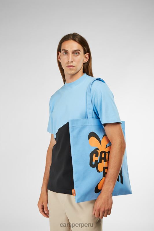 azul BX6281768 Camper Bolso tote design conmigo azul naranja y negro