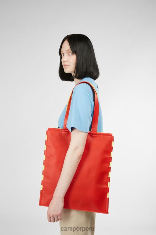rojo BX6281767 Camper bolsos de corbata bolso tote plano rojo y amarillo novedades
