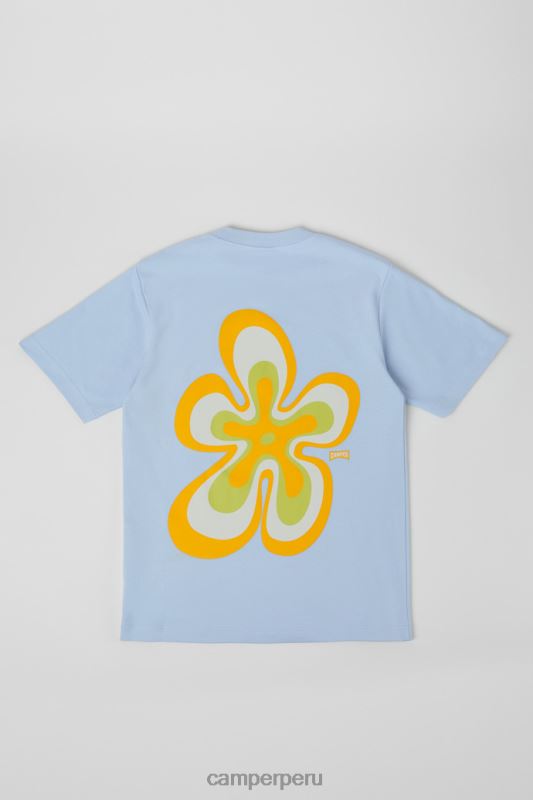 azul BX6281827 Camper camiseta azul camiseta algodon organico novedades