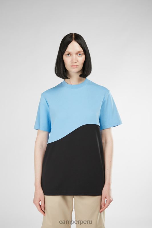 azul BX6281836 Camper camiseta de diseño camiseta unisex azul y negra