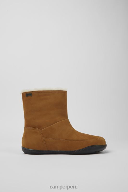 marrón BX628629 Camper botines peu de nobuk marrón para mujer novedades