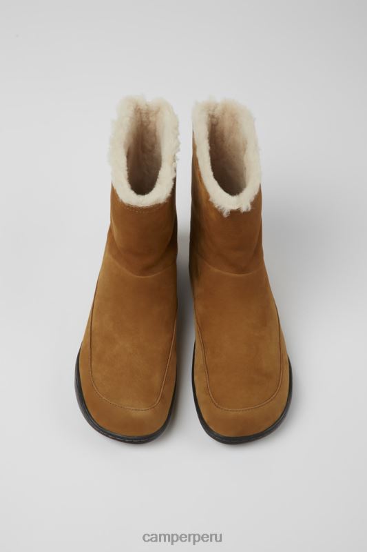 marrón BX628629 Camper botines peu de nobuk marrón para mujer novedades
