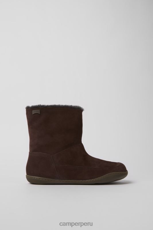 marrón BX628630 Camper botines peu exclusivos de nobuk marrón para mujer