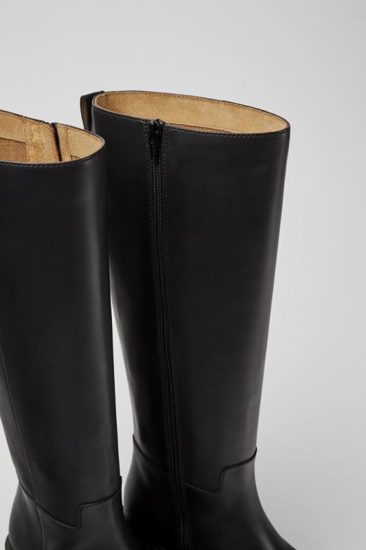 negro BX628627 Camper botas altas milah de piel negro para mujer exclusivas