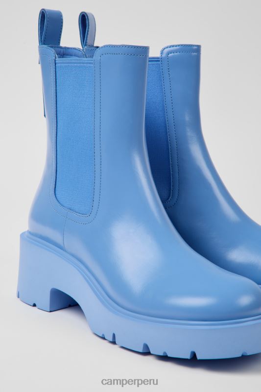 azul BX628425 Camper Botines chelsea de piel azul milah de diseño para mujer
