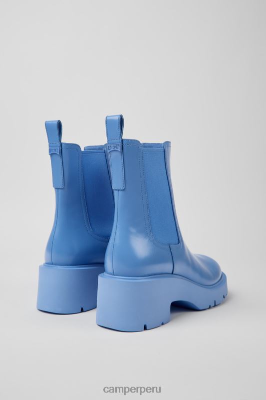 azul BX628425 Camper Botines chelsea de piel azul milah de diseño para mujer