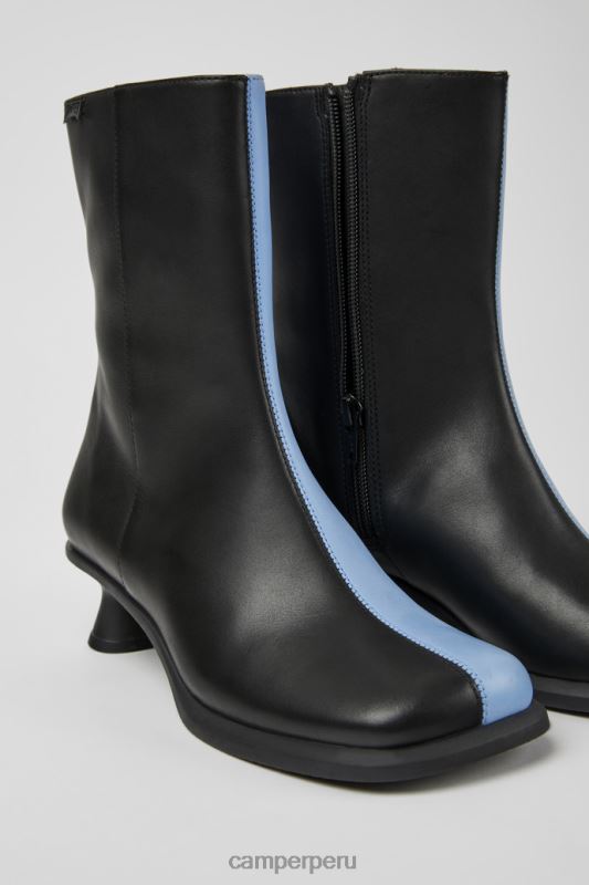 azul BX628466 Camper botines twins de piel azul y negro para mujer novedades