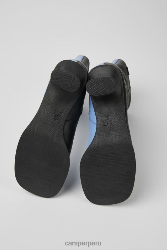 azul BX628466 Camper botines twins de piel azul y negro para mujer novedades