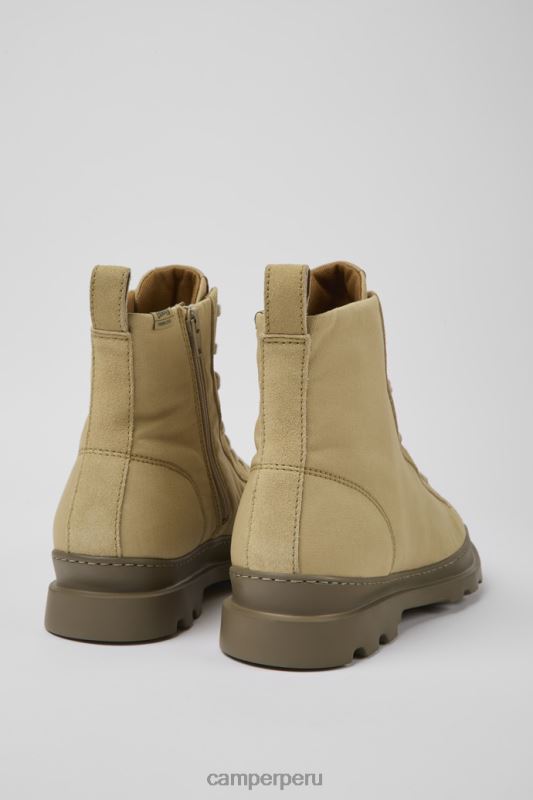 beige BX628397 Camper Botines brutus de textil y nobuck beige para mujer exclusivos