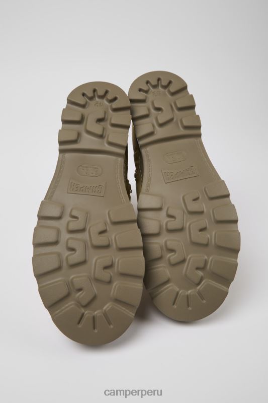 beige BX628397 Camper Botines brutus de textil y nobuck beige para mujer exclusivos