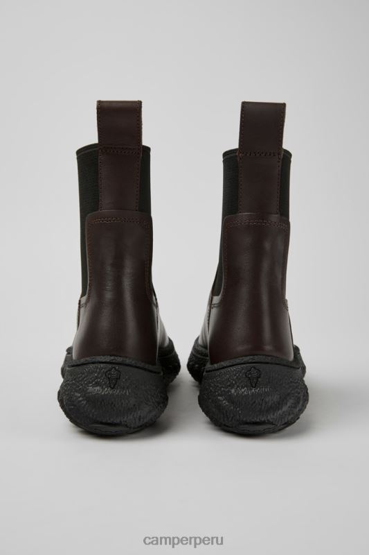 marrón BX628476 Camper botines ground michelin de piel marrón oscuro para mujer novedades
