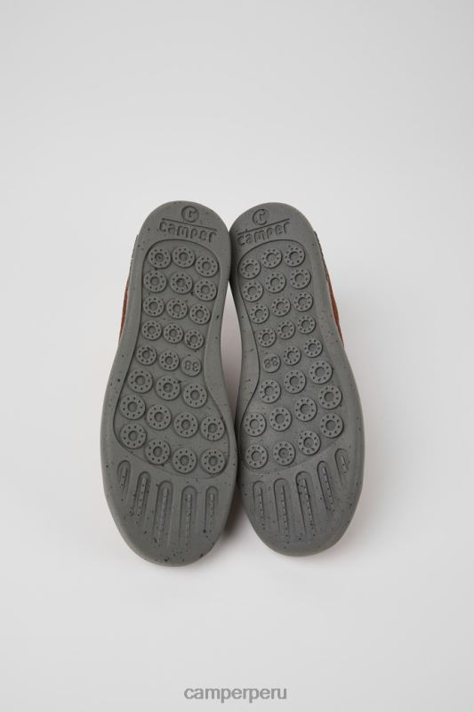 marrón BX628510 Camper Zapatillas peu touring de lana reciclada marrón y negro para mujer novedades