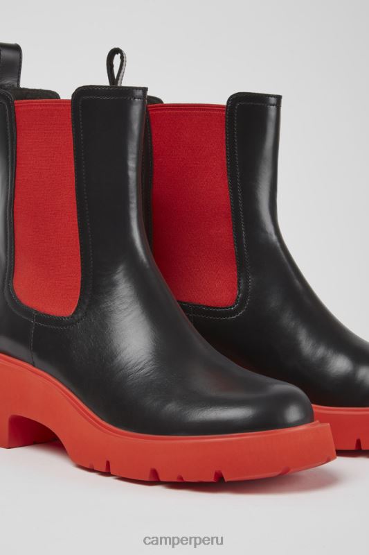 negro BX628572 Camper botas milah de piel negras para mujer novedades