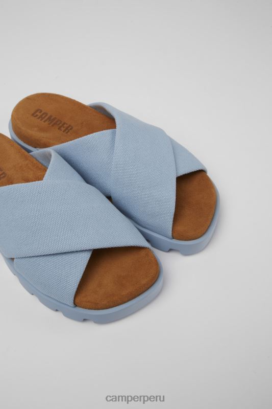 azul BX6287 Camper brutus sandal sandalias de algodón reciclado azul claro para mujer exclusivas