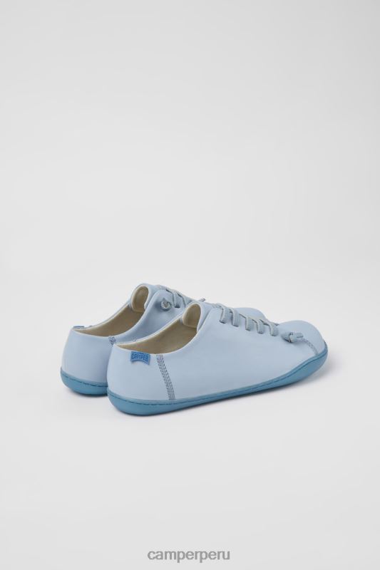 azul BX628835 Camper zapatos de piel peu de diseño color azul para mujer