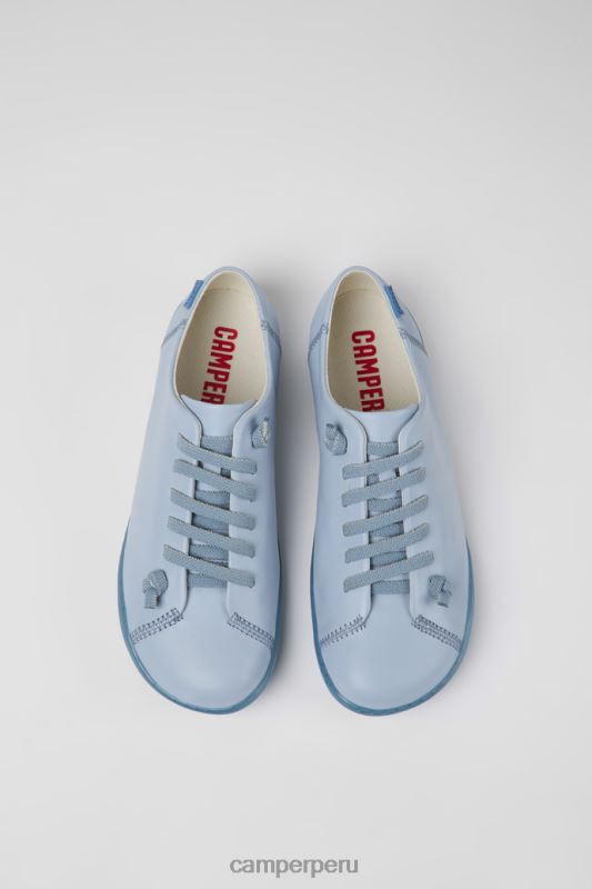 azul BX628835 Camper zapatos de piel peu de diseño color azul para mujer