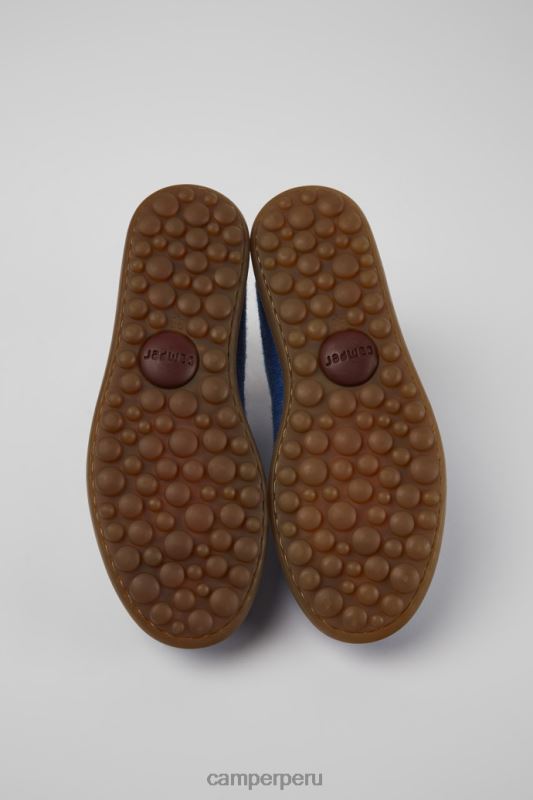 azul BX628906 Camper Zapatillas pelotas de diseño azul de lana y viscosa.