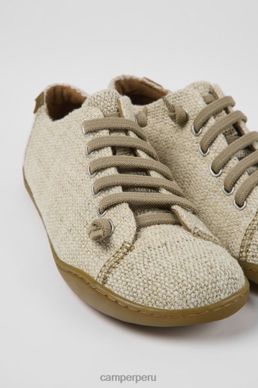 beige BX628837 Camper Zapatos de diseño peu beige textil para mujer.
