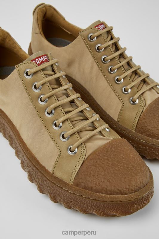 beige BX628891 Camper Zapatos exclusivos molidos michelin beige en textil y piel para mujer
