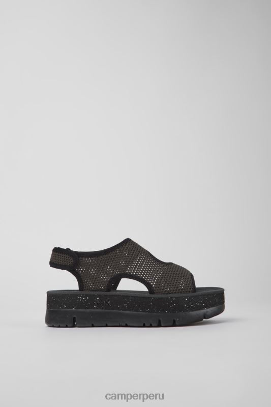 gris BX628853 Camper Sandalias de diseño oruga up textil gris para mujer.