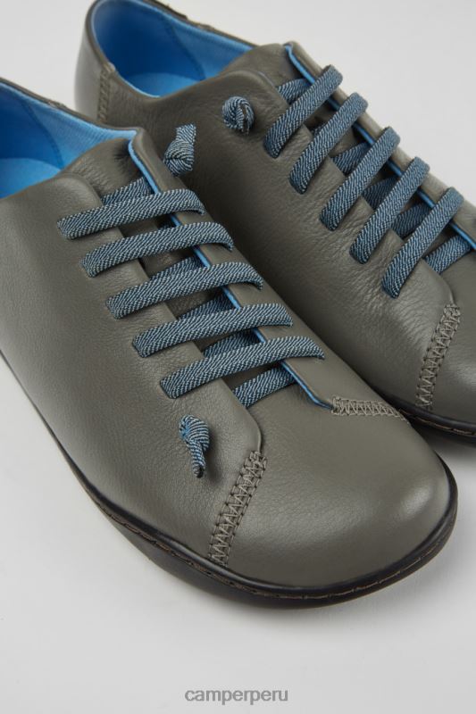gris BX628898 Camper zapatos de piel de diseño peu gris para mujer