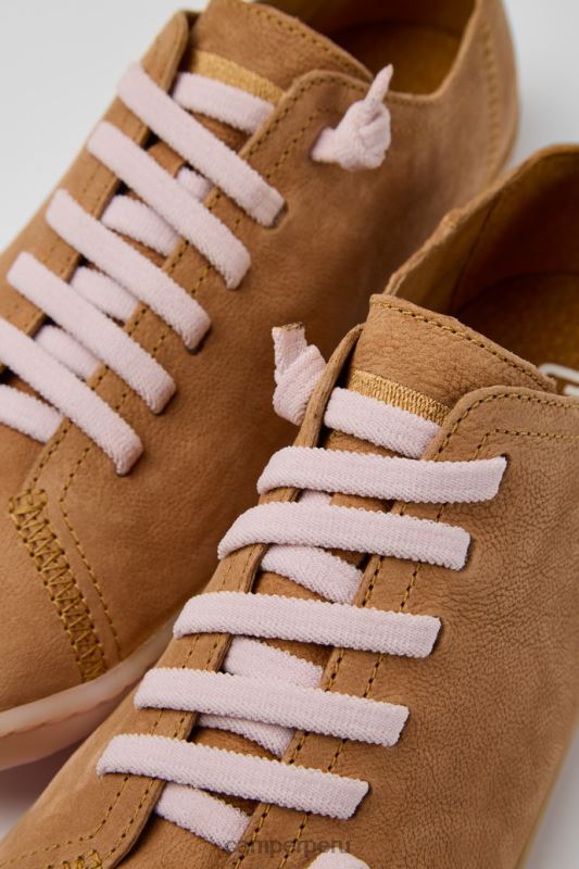 marrón BX62820 Camper Zapatos exclusivos de piel marrón peu para mujer.