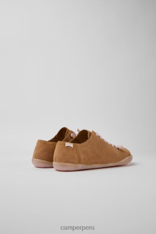 marrón BX62820 Camper Zapatos exclusivos de piel marrón peu para mujer.