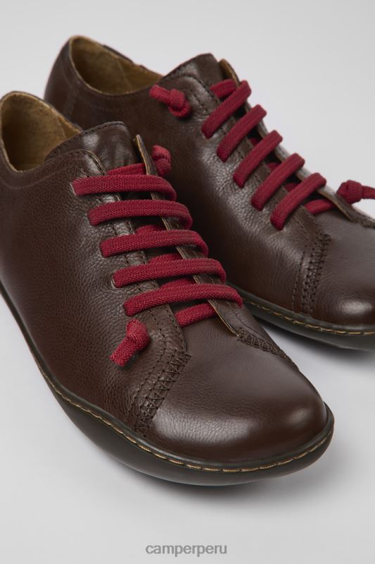 marrón BX62822 Camper zapatos de piel marrón peu de diseño para mujer