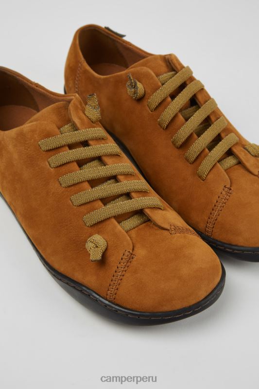 marrón BX62824 Camper Zapatos de nobuk marrón claro de diseño peu para mujer