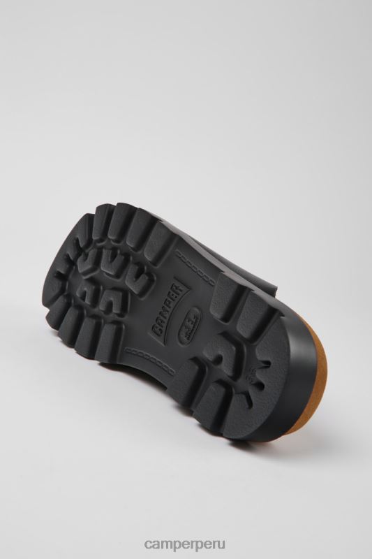 negro BX628839 Camper Sandalia brutus de diseño zuecos de piel negro para mujer