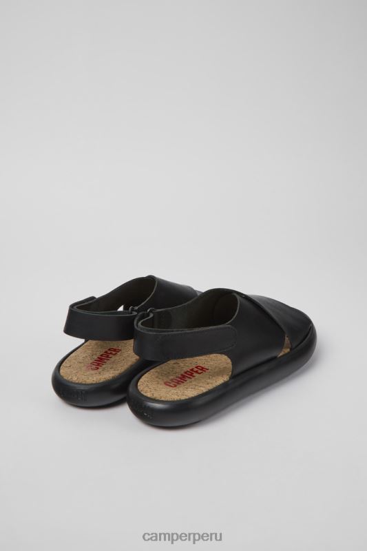 negro BX628872 Camper Sandalias pelotas flota de diseño en piel color negro para mujer.