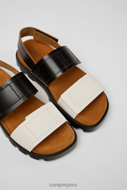 negro BX6288 Camper brutus sandal sandalias de piel blanco y negro para mujer novedades