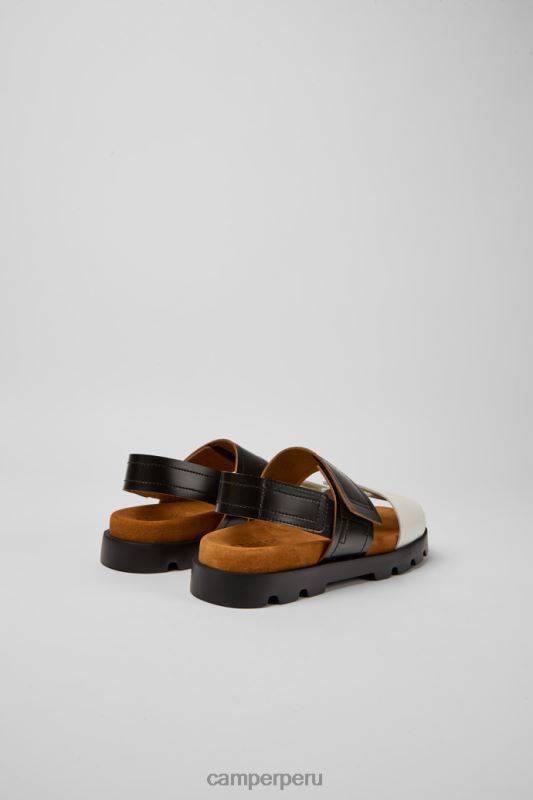 negro BX6288 Camper brutus sandal sandalias de piel blanco y negro para mujer novedades