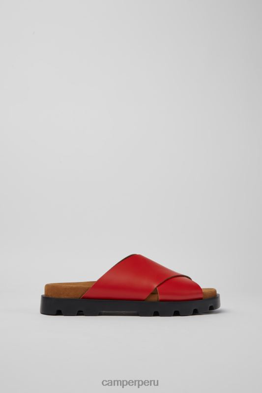 rojo BX6285 Camper sandalias brutus exclusivas de piel color rojo para mujer