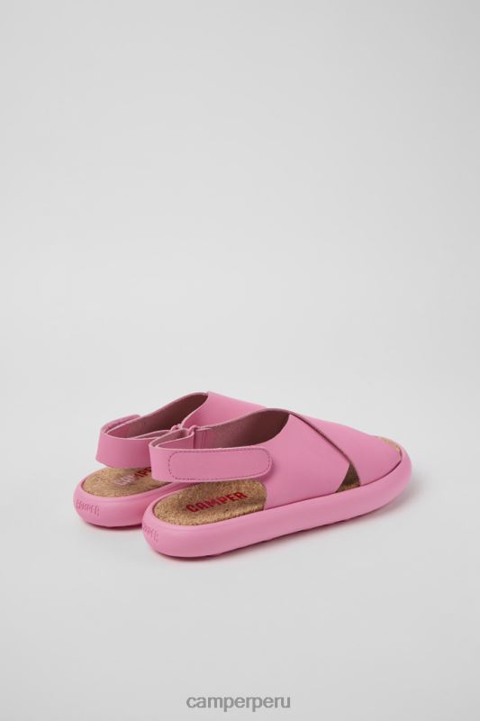 rosa BX628873 Camper Sandalias pelotas flota de piel de diseño rosa para mujer.