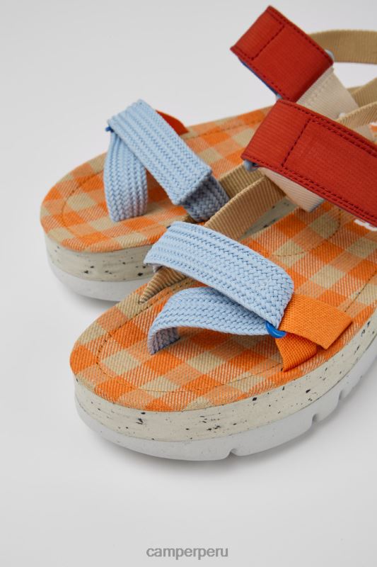 beige BX628240 Camper sandalias oruga up beige azul y rojo exclusivas para mujer
