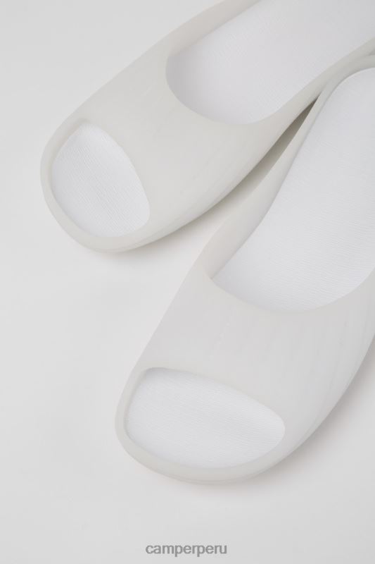 blanco BX628209 Camper Sandalias monomaterial diseño wabi blanco para mujer.