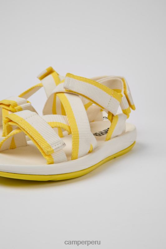 blanco BX628217 Camper Combina sandalias para mascotas recicladas en blanco y amarillo para mujer recién llegadas