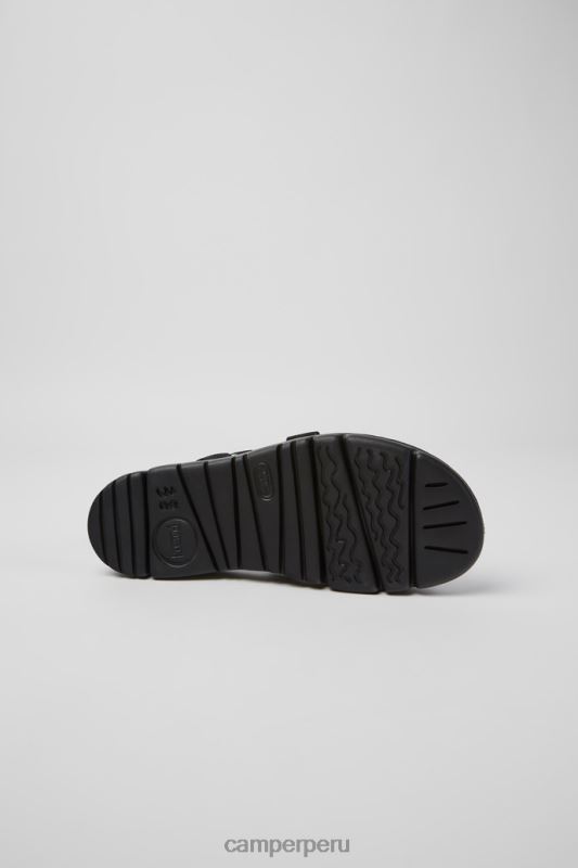 negro BX628194 Camper sandalias oruga de piel negro rosa y verde para mujer novedades