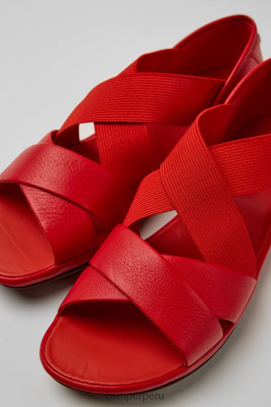rojo BX628199 Camper Diseño de sandalias de cuero rojo para mujer.