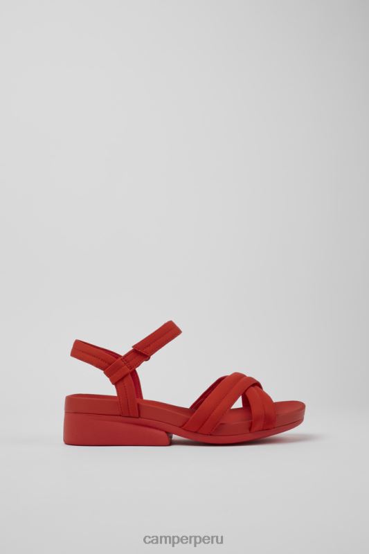 rojo BX628228 Camper Sandalias minikaah de diseño con pet reciclado y nailon rojo para mujer
