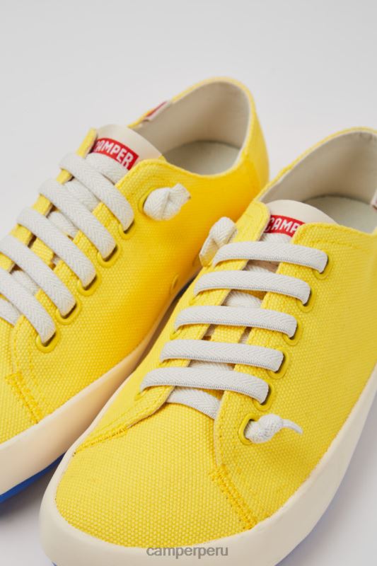 amarillo BX628157 Camper Zapatillas peu rambla exclusivas de algodón reciclado en color amarillo para mujer