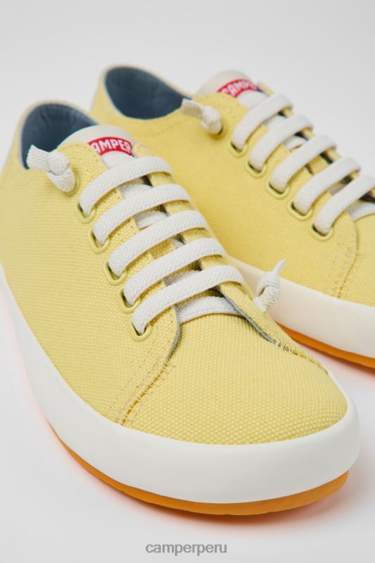 amarillo BX628682 Camper Zapatillas design peu rambla de tejido amarillo para mujer