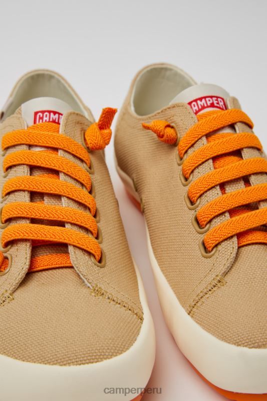 beige BX628158 Camper Design peu rambla zapatillas beige de algodón reciclado para mujer