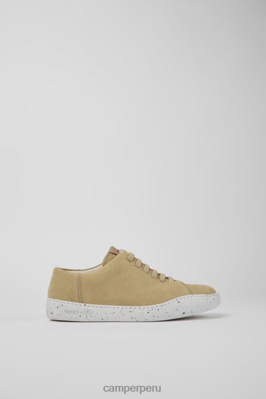 beige BX628693 Camper Zapatillas design peu touring de nobuck beige para mujer