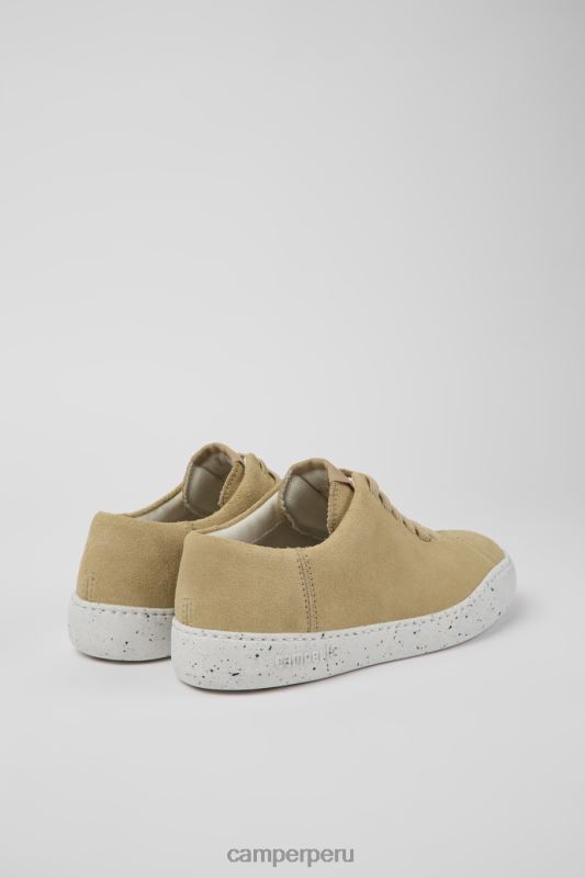 beige BX628693 Camper Zapatillas design peu touring de nobuck beige para mujer